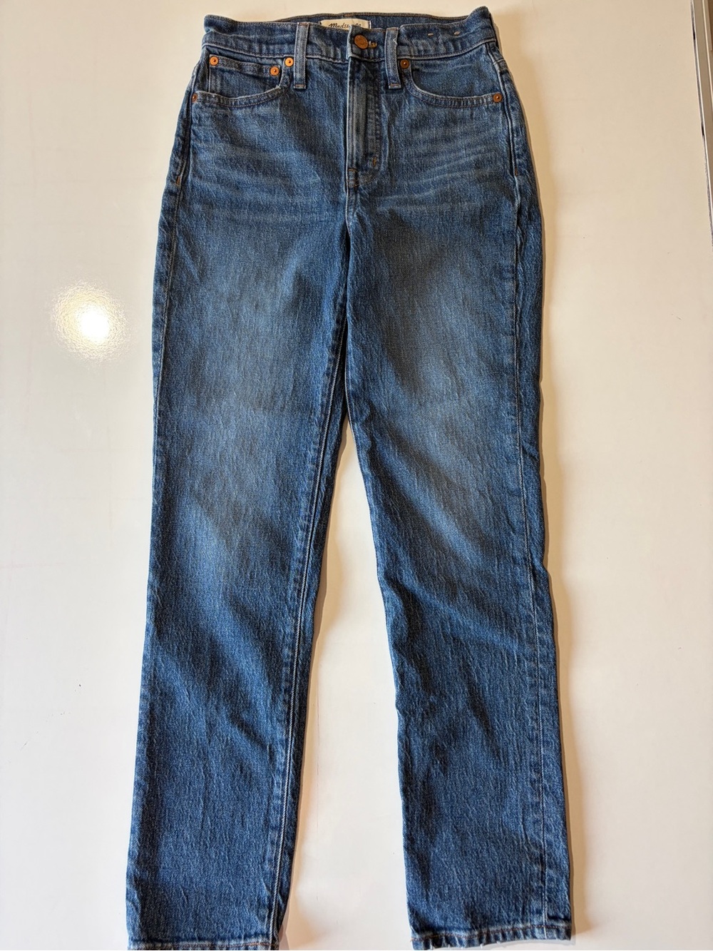 Madewell perfect vintage jeans medium wash denim women’s 24 waist 28 inseam - Picture 2 of 8